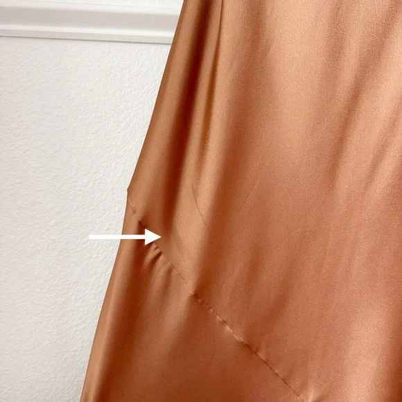 Show Me Your Mumu Tuscany Slip Maxi Dress in Copper Luxe Satin sz M - Picture 11 of 12